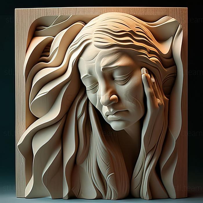 3D модель Триш Бидл, американская художница. (STL)